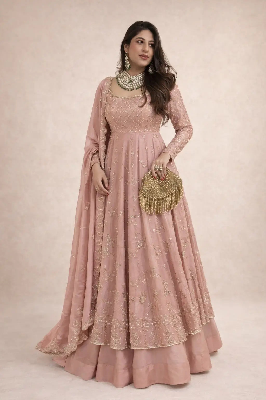 Embroidered GMY Silk Top Lehenga Set