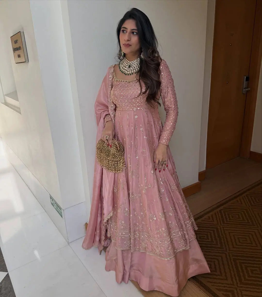 Embroidered GMY Silk Top Lehenga Set