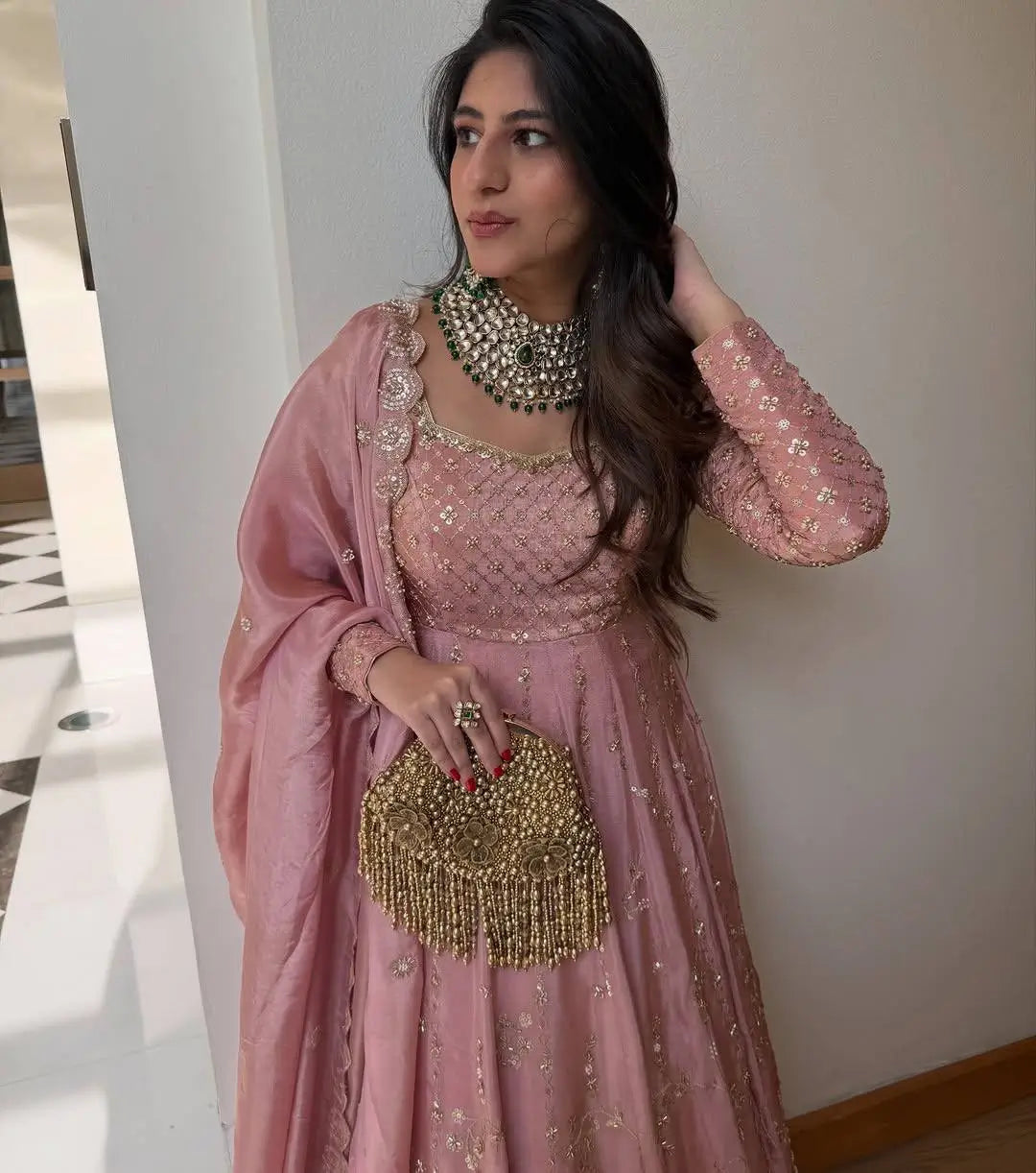 Embroidered GMY Silk Top Lehenga Set