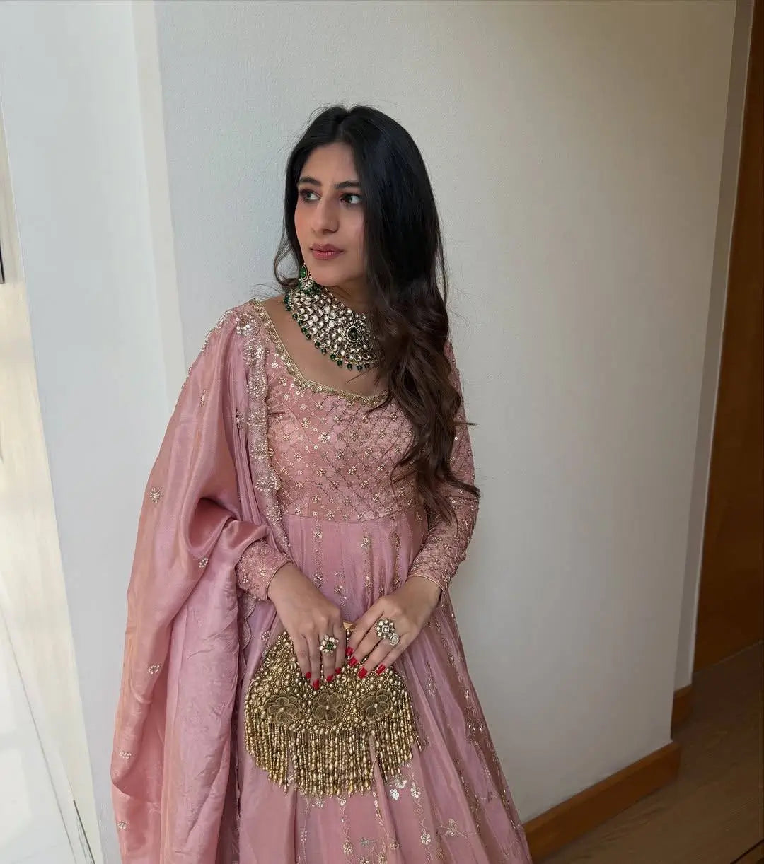 Embroidered GMY Silk Top Lehenga Set