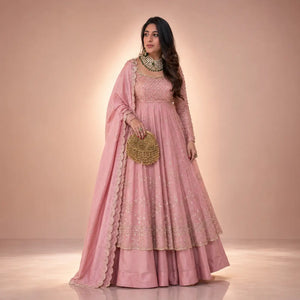Embroidered GMY Silk Top Lehenga Set