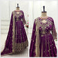 Embroidered Georgette Anarkali Gown Set