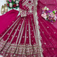 Embroidered Georgette Anarkali Gown Set
