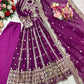 Embroidered Georgette Anarkali Gown Set