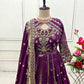 Embroidered Georgette Anarkali Gown Set
