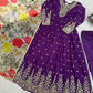 Embroidered Georgette Anarkali Gown Set with Dupatta