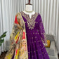 Embroidered Georgette Anarkali Gown Set with Dupatta