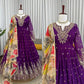 Embroidered Georgette Anarkali Gown Set with Dupatta