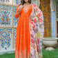 Embroidered Georgette Anarkali Gown Set with Dupatta