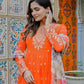 Embroidered Georgette Anarkali Gown Set with Dupatta