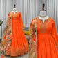 Embroidered Georgette Anarkali Gown Set with Dupatta