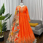Embroidered Georgette Anarkali Gown Set with Dupatta