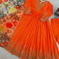 Embroidered Georgette Anarkali Gown Set with Dupatta