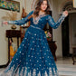 Embroidered Georgette Anarkali Gown Set with Dupatta