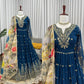Embroidered Georgette Anarkali Gown Set with Dupatta