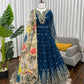 Embroidered Georgette Anarkali Gown Set with Dupatta