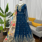 Embroidered Georgette Anarkali Gown Set with Dupatta