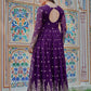 Embroidered Georgette Anarkali Gown Set with Dupatta