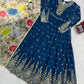 Embroidered Georgette Anarkali Gown Set with Dupatta