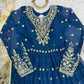Embroidered Georgette Anarkali Gown Set with Dupatta