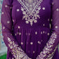 Embroidered Georgette Anarkali Gown Set with Dupatta