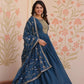 Embroidered Georgette Anarkali Gown with Dupatta