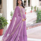 Embroidered Georgette Anarkali Gown with Dupatta