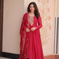 Embroidered Georgette Anarkali Gown with Dupatta