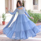 Embroidered Georgette Anarkali Gown with Dupatta
