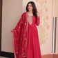 Embroidered Georgette Anarkali Gown with Dupatta