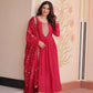 Embroidered Georgette Anarkali Gown with Dupatta