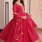 Embroidered Georgette Anarkali Gown with Dupatta