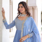 Embroidered Georgette Anarkali Gown with Dupatta