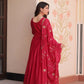 Embroidered Georgette Anarkali Gown with Dupatta