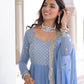 Embroidered Georgette Anarkali Gown with Dupatta