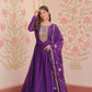 Embroidered Georgette Anarkali Gown with Dupatta