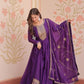 Embroidered Georgette Anarkali Gown with Dupatta