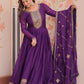 Embroidered Georgette Anarkali Gown with Dupatta