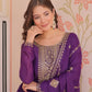 Embroidered Georgette Anarkali Gown with Dupatta