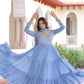Embroidered Georgette Anarkali Gown with Dupatta