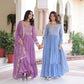 Embroidered Georgette Anarkali Gown with Dupatta