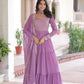 Embroidered Georgette Anarkali Gown with Dupatta