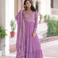 Embroidered Georgette Anarkali Gown with Dupatta