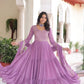 Embroidered Georgette Anarkali Gown with Dupatta