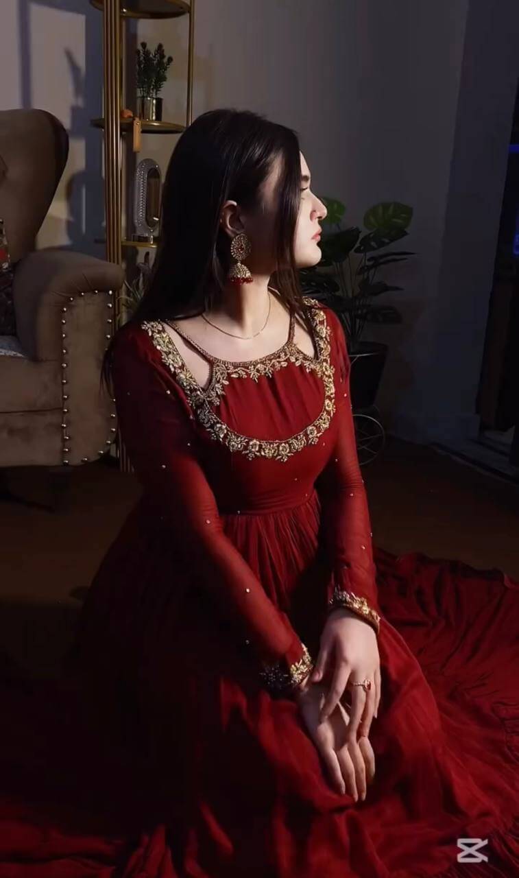 Embroidered Georgette Anarkali Set