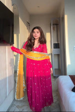 Embroidered Georgette Anarkali Set