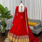 Embroidered Georgette Anarkali Suit Set with Dupatta