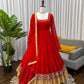 Embroidered Georgette Anarkali Suit Set with Dupatta