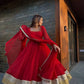 Embroidered Georgette Anarkali Suit Set with Dupatta