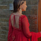 Embroidered Georgette Anarkali Suit Set with Dupatta